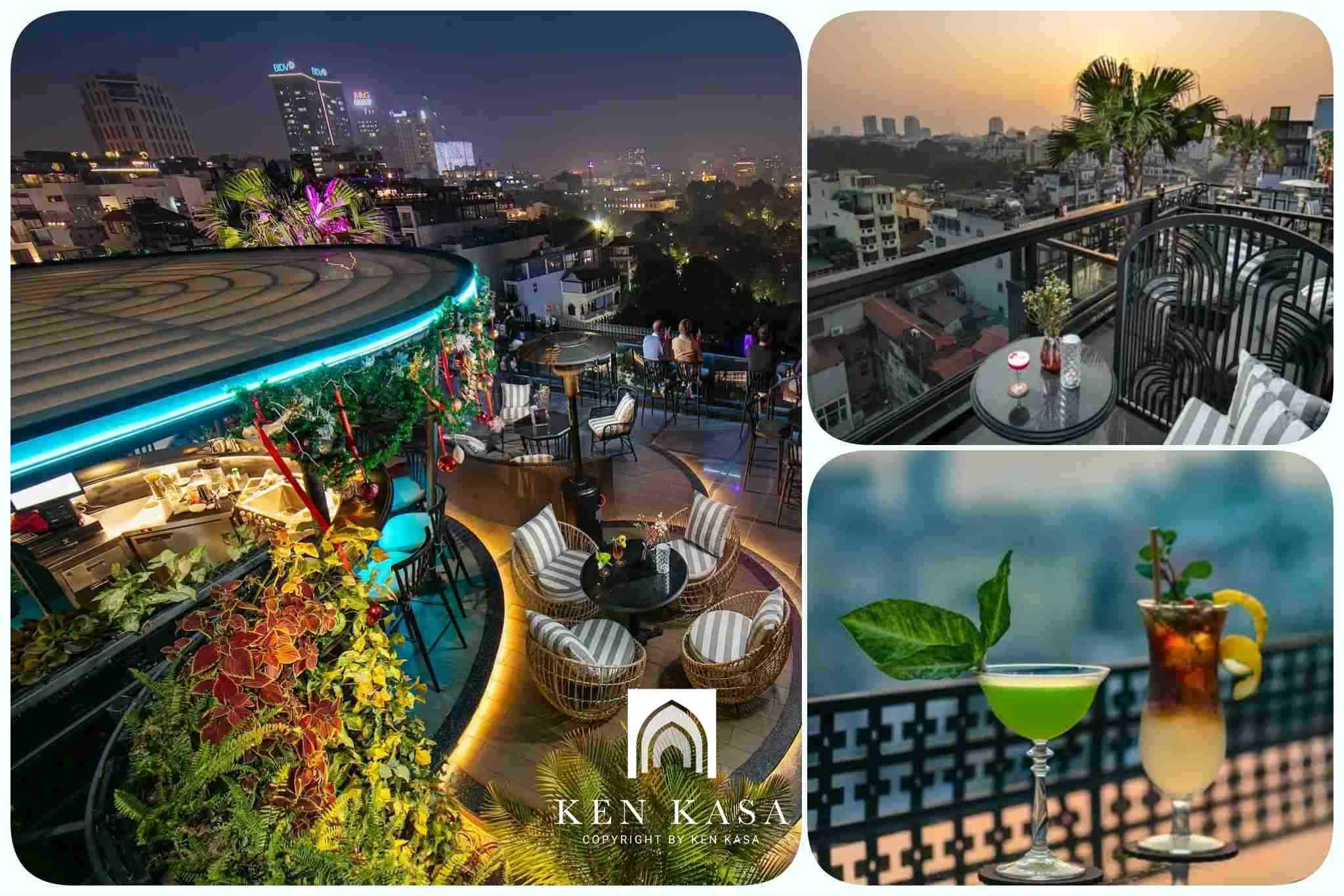 Không gian quầy bar hiện đại của San Boutique Hanoi Hotel 